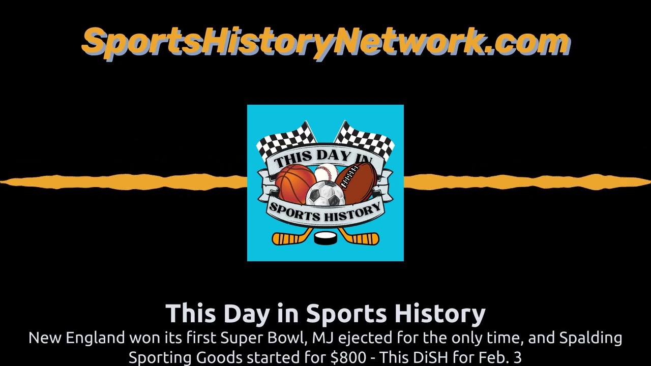New England won its first Super Bowl, MJ ejected for the only time, and Spalding Sporting Goods...