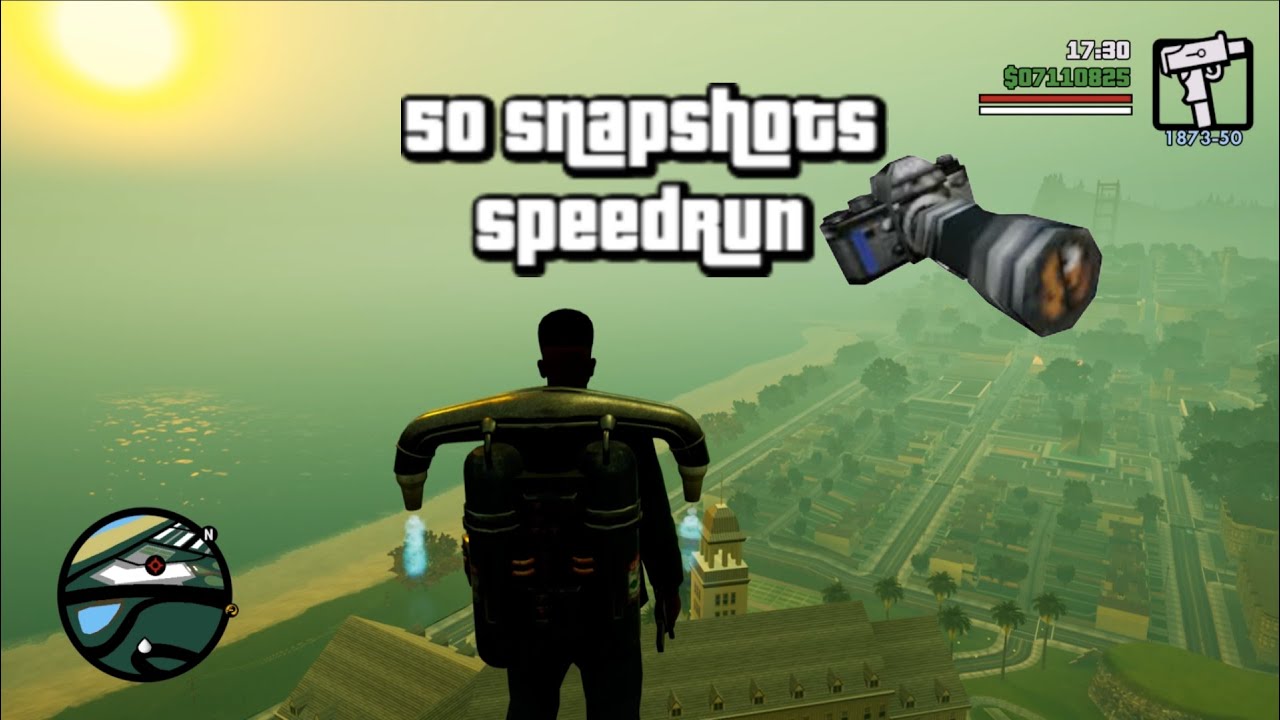 GTA San Andreas : The Definitive Edition : 50 Snapshots SPEEDRUN + Map Markings [4K]