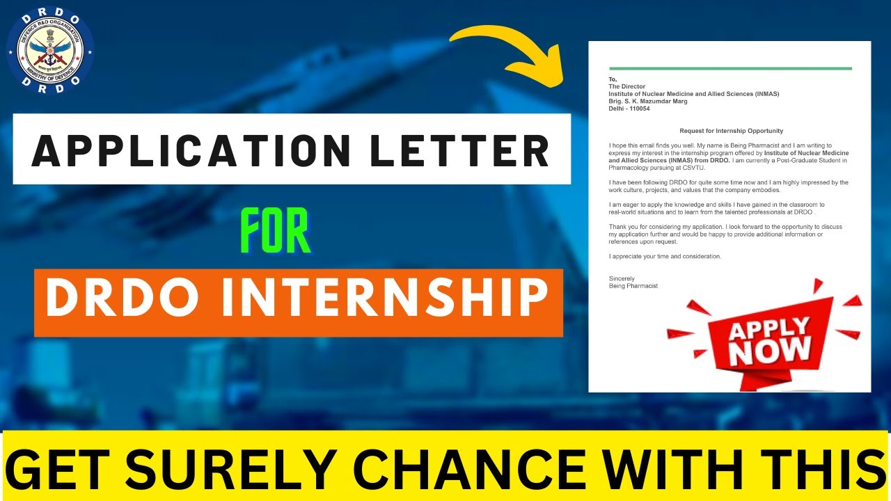 DRDO - How I Applied Internship at DRDO? | Application Letter for Mail | Step by step guide