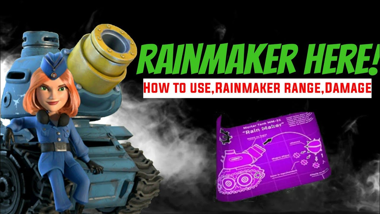 Boom Beach - How to use Rainmaker (Rain-maker Range,Damage) - Unboosted Gameplay With Rain Maker