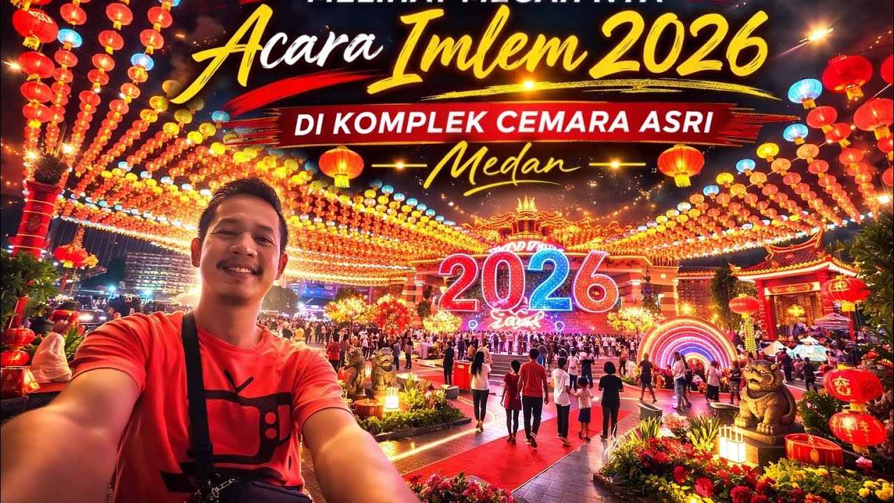 Megah! Acara imlek di komplek cemara asri medan