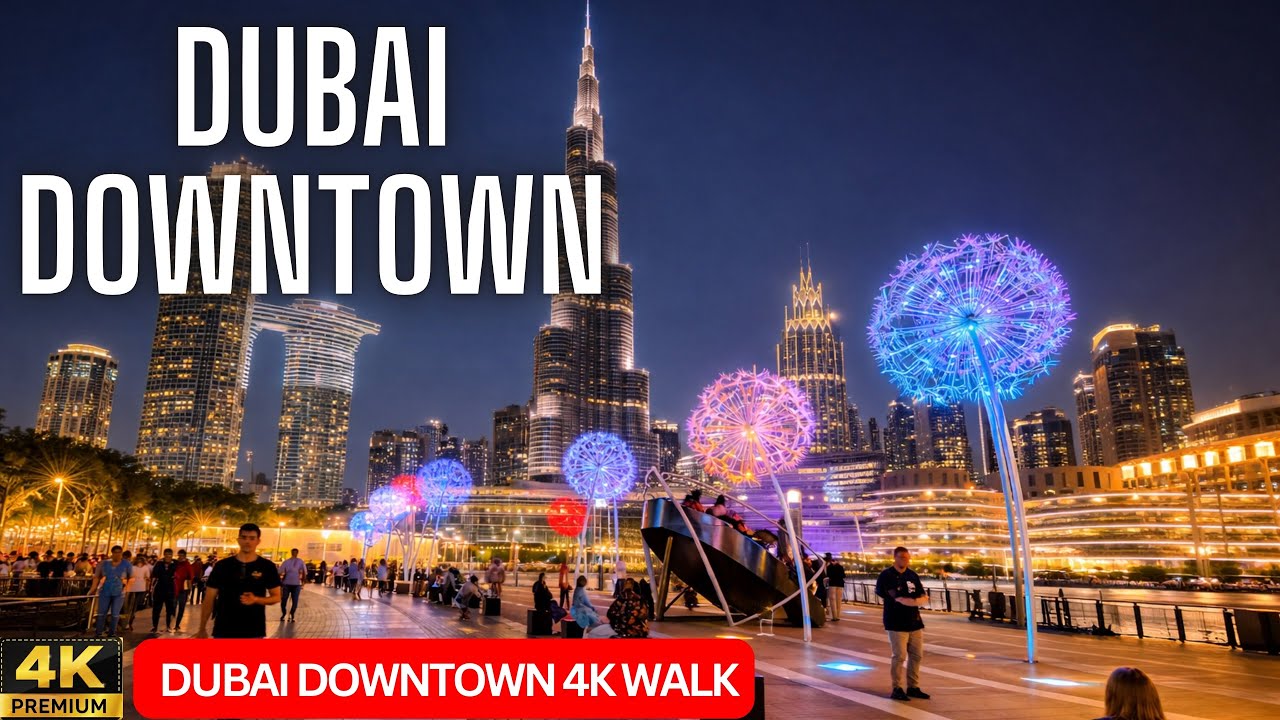 Dubai [4K] Amazing Dubai Downtown walking tour 🇦🇪