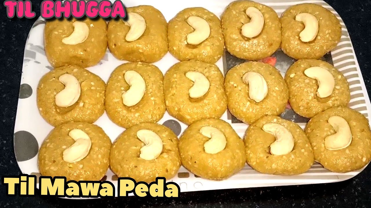 Til Mawa Peda - Punjabi Til Bhugga - Til Khoya peda - Makar Sankranti, Lohri Special Til Peda Recipe