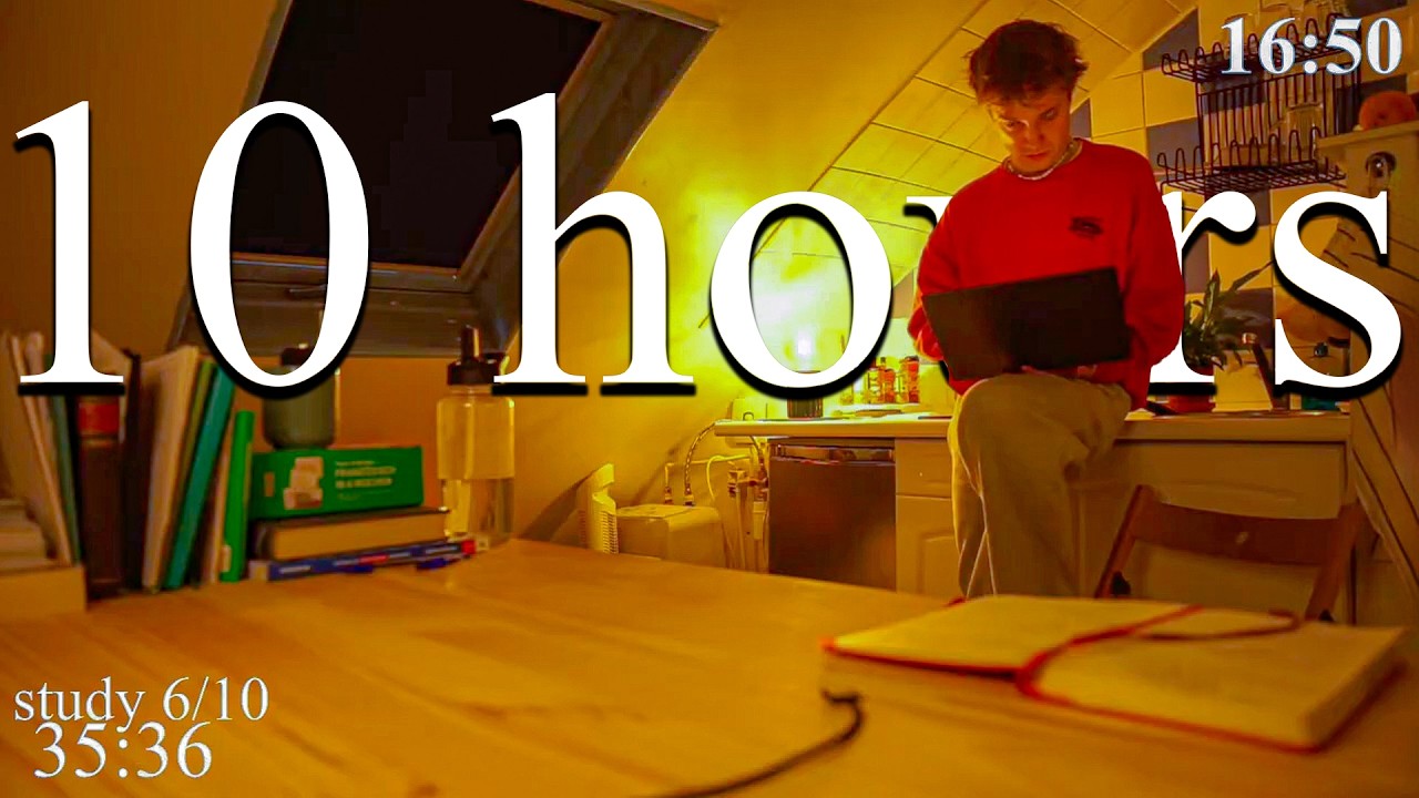 LIVE | 10-HOUR study with me in Paris 📚⛈️ rain sounds & pomodoro timer 60 & 10