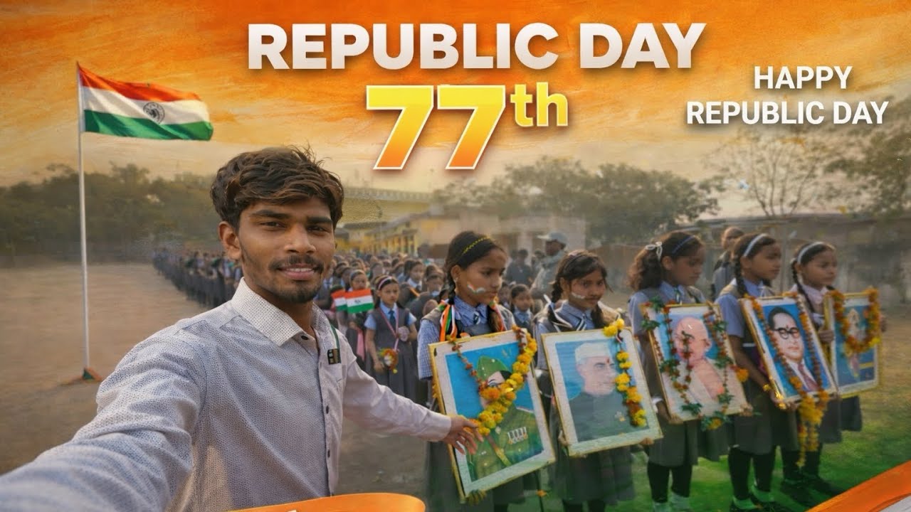 Happy Republic Day 77Th Vlog 🧡🤍💚|| Mr Sanju Vlogger #vlogvideo #video 