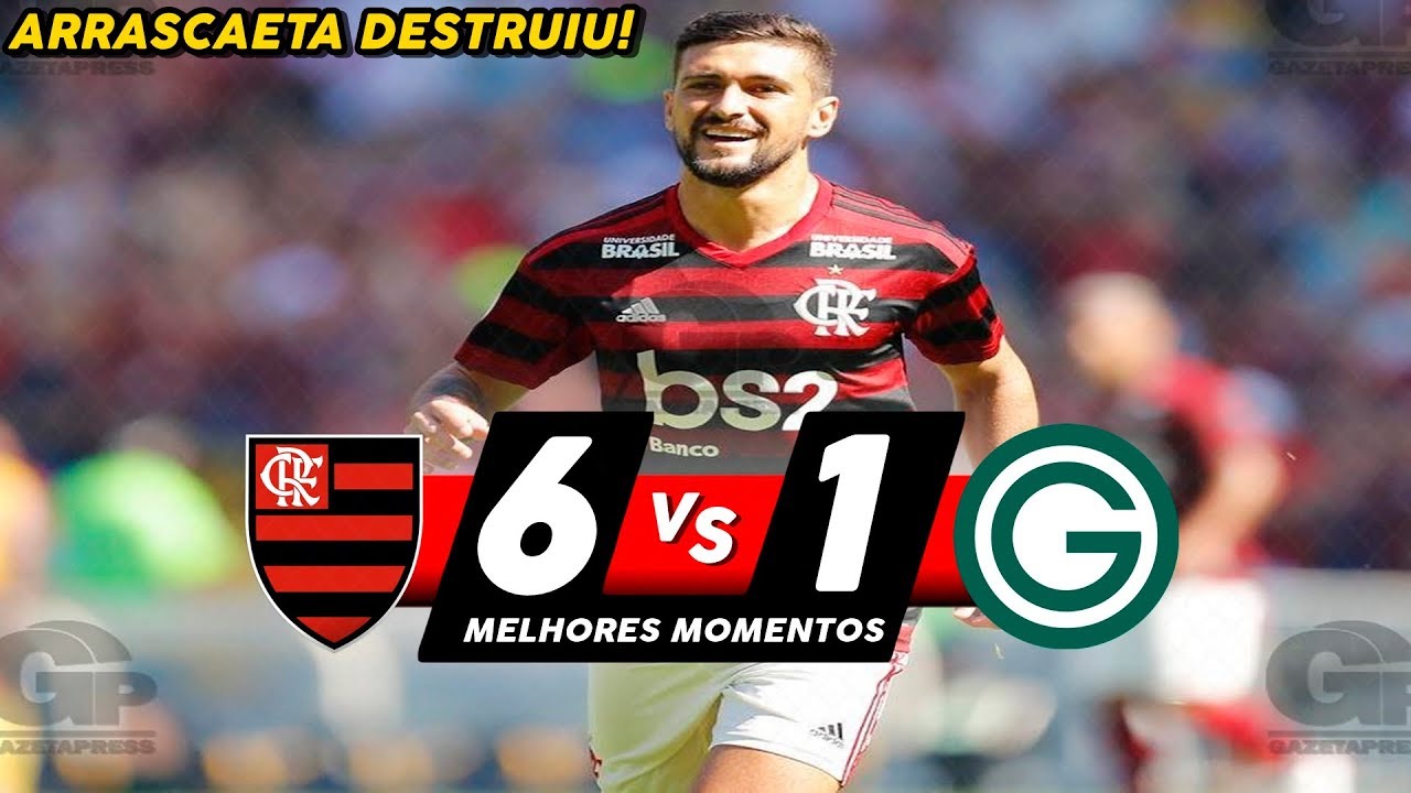 Flamengo 6 x 1 Goiás - ARRASCAETA FEZ HAT-TRICK ! Melhores Momentos (1080p) Brasileirão 2019)