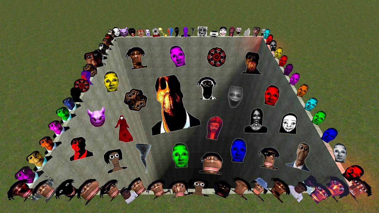Juandale Pringle, Selene Family, Obunga Family, Nicos Nextbots FALL INTO HOLE Chasing me in Gmod