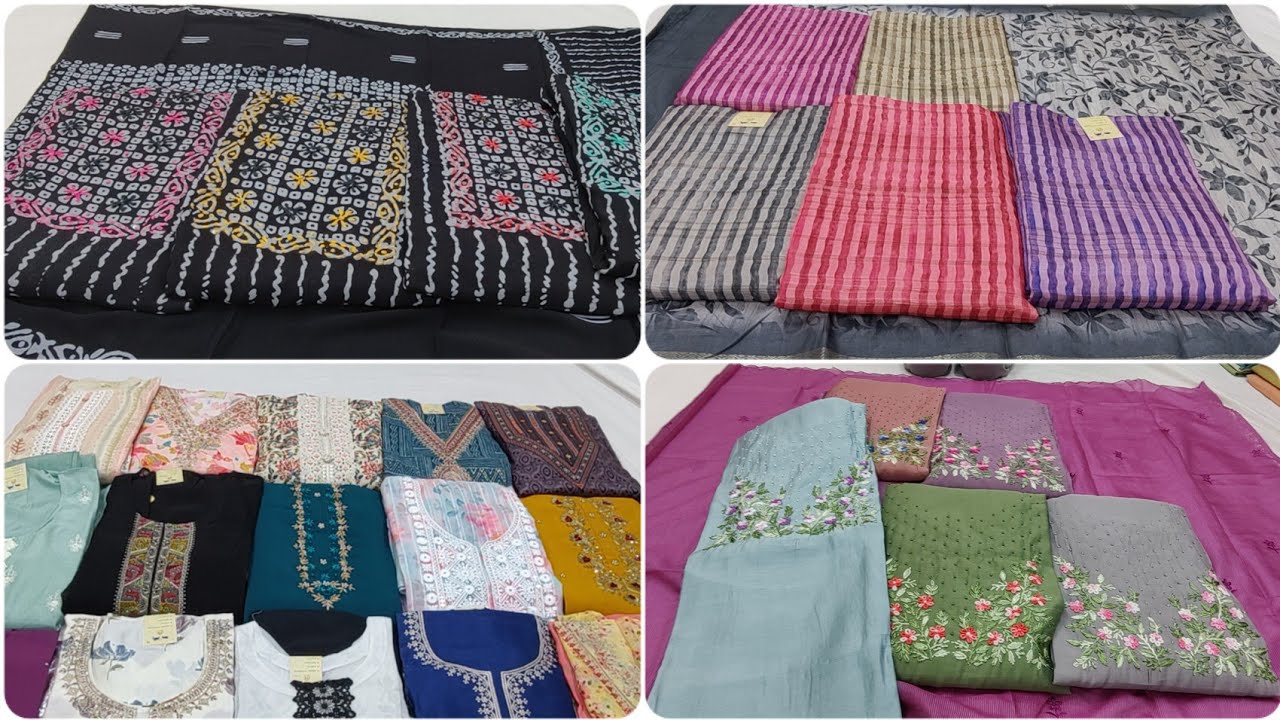 Unstitched Dress Materials & Kurti Set | Chickpet Bangalore Wholesale | Courier Available