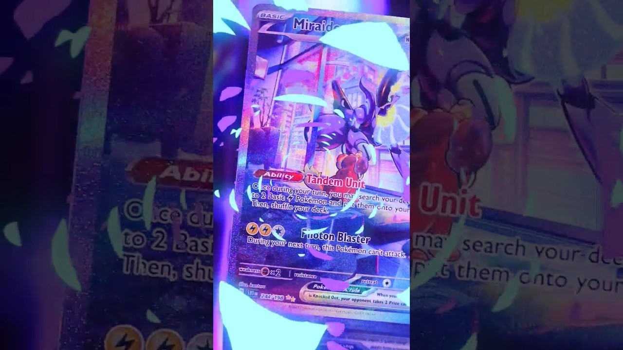 BRAND NEW Secret Rare Pok&eacute;mon Card From Scarlet & Violet! Miraidon EX! #pokemon #pokemoncards