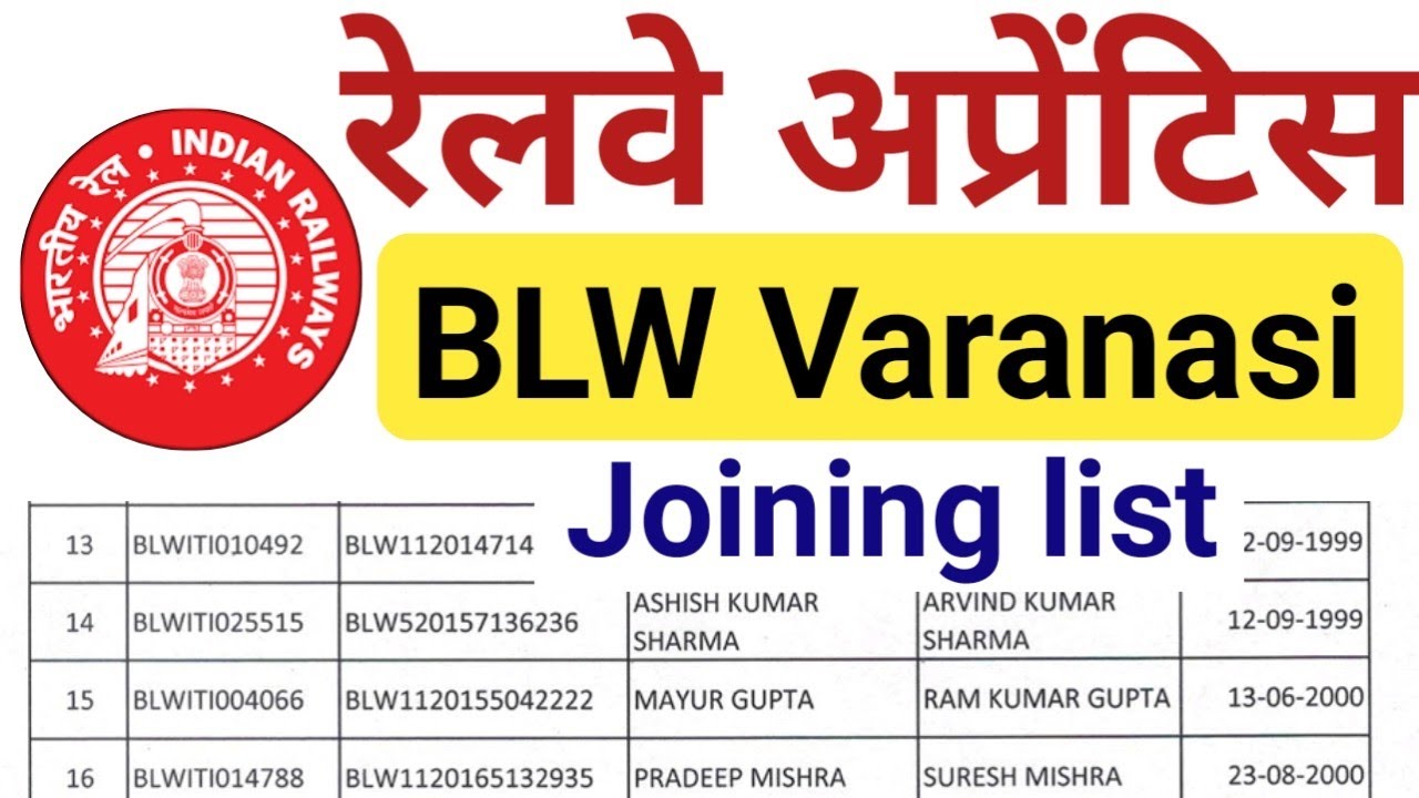 BLW Apprentice joining 2021 | blw Apprentice joining 2021 | Banaras locomotive works apprenticeship