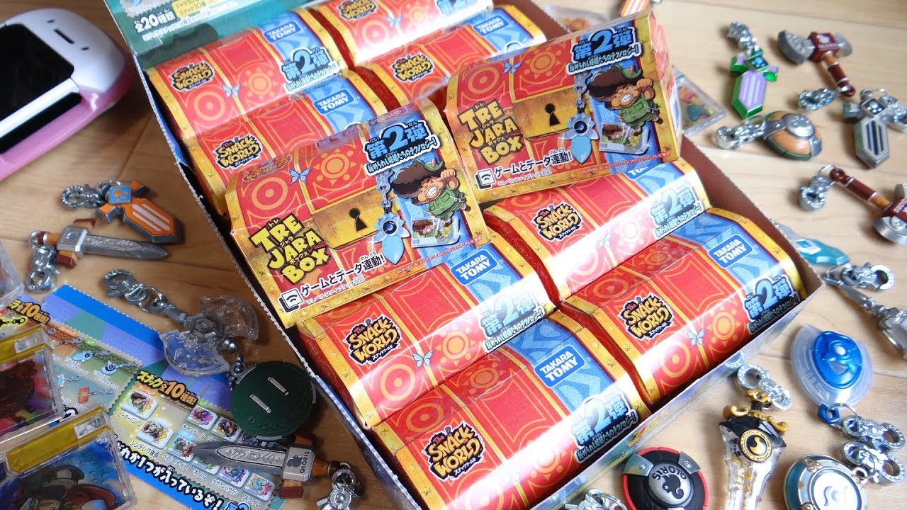 第2弾も5000円使って1BOX開封！ジャラは何個入ってる？トレジャラボックス第2弾 秘められし妖精のテクノロジー！ジャラ10種/スナック10種 全20種 スナックワールド