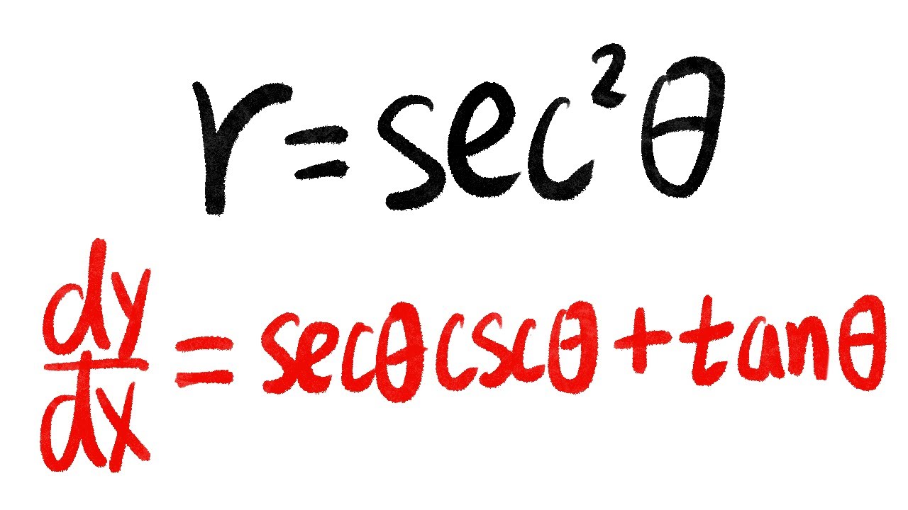 Find dy/dx of polar functions