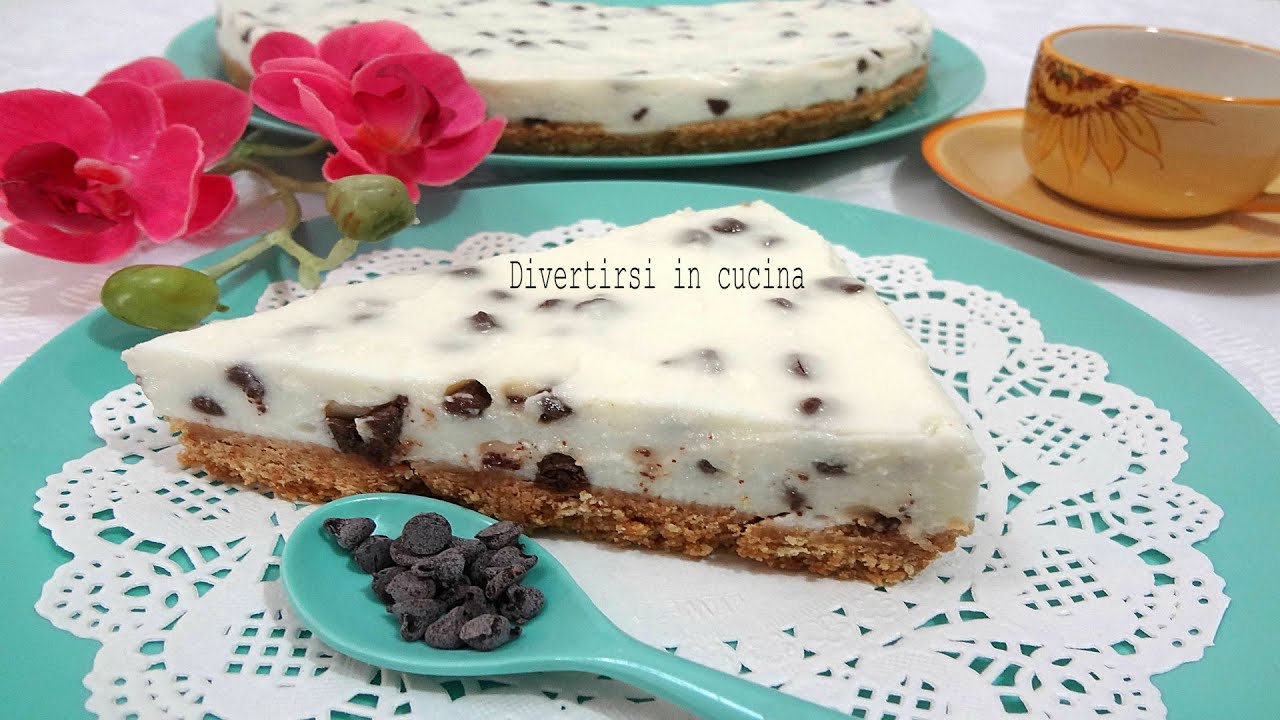 Cheesecake ricotta e gocce di cioccolato