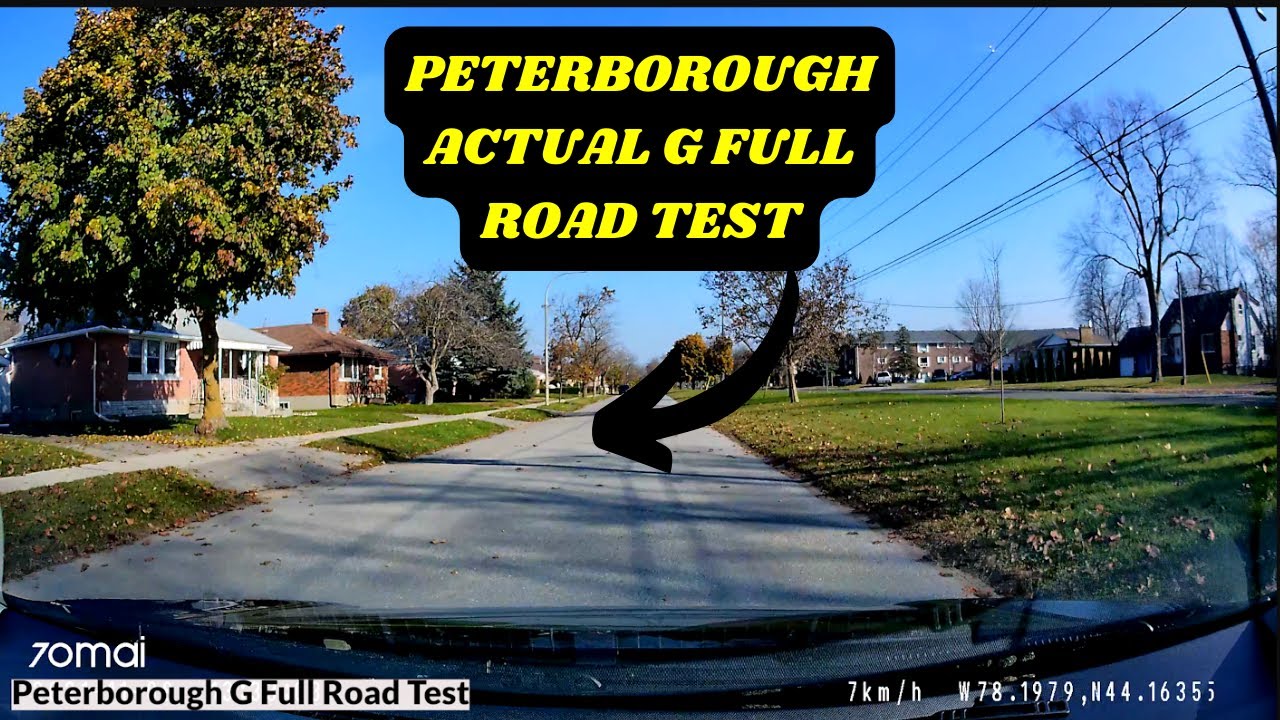 Peterborough G Test Route | Ontario G License Exam