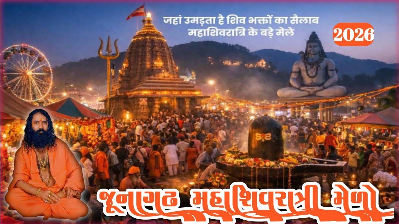 મિની કુંભ મેળો ભવનાથ જૂનાગઢ 🙏Mahashivratri Mela🔱Mahashivratri 2026🌹mahadev mahadev ✴️#mela #viral 