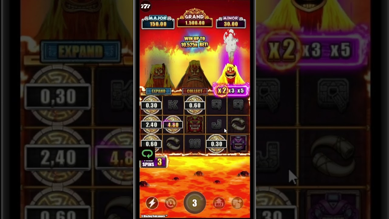 Nuova slot con combo di potenza 3 Vulcani fiammeggianti!