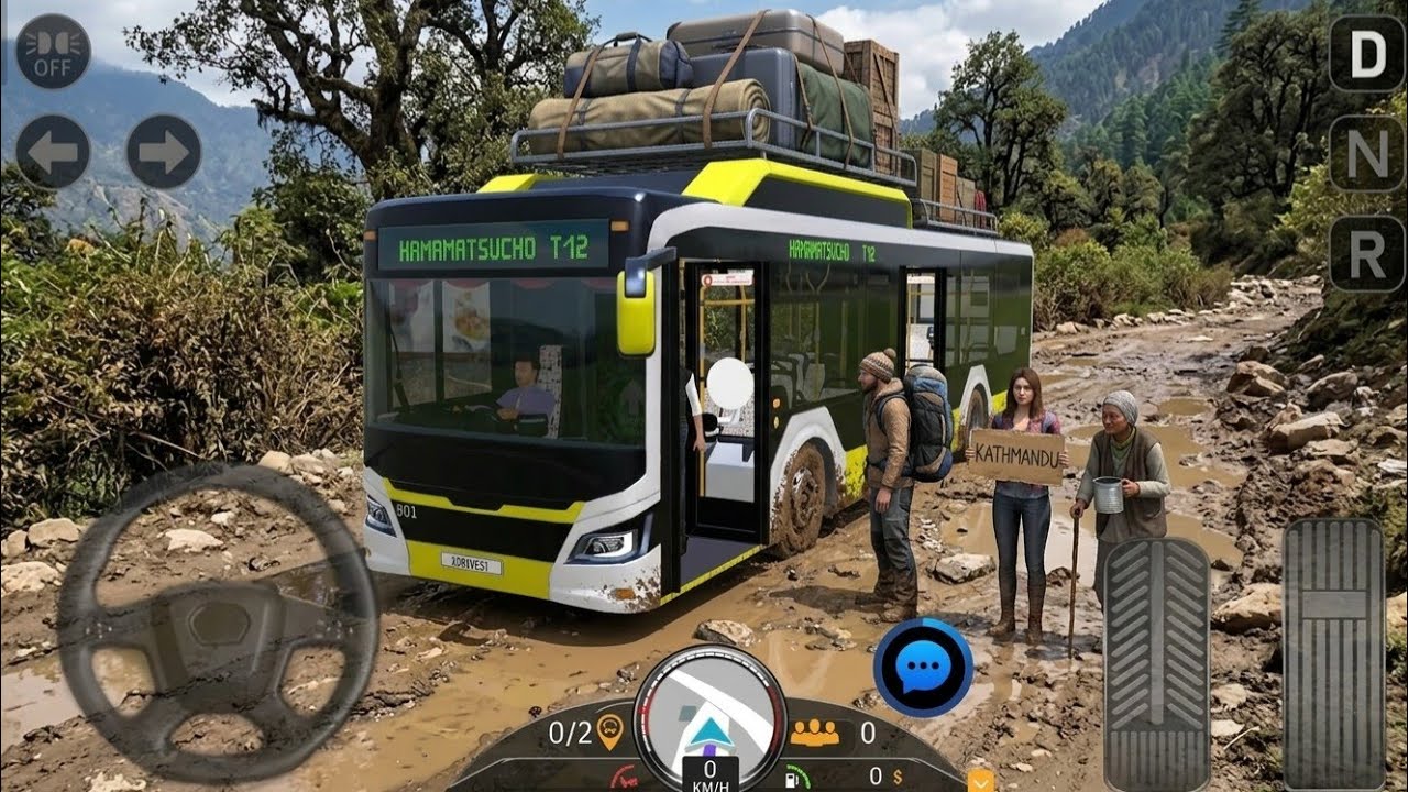 Bus Simulator Nepal: Realistic Mud Physics! Driving the Kathmandu Bus in 4K