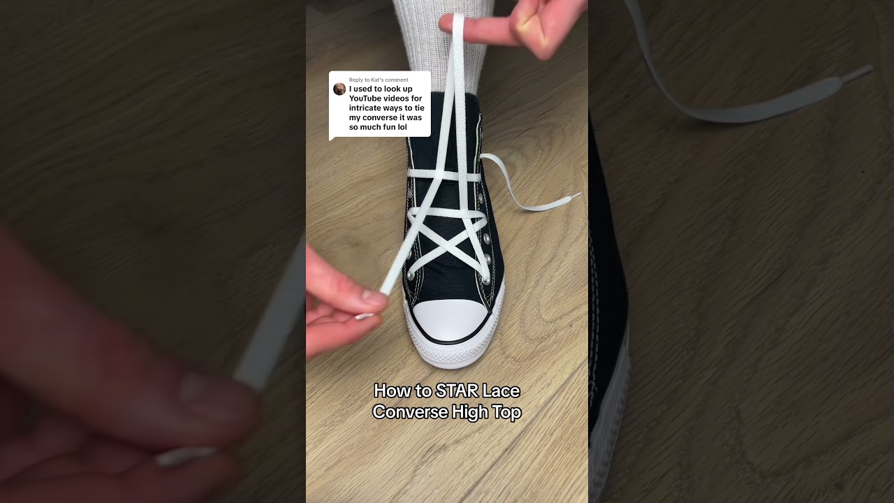 This is How to STAR Lace your Converse All Star High Top! 🤩 #converse #allstar #sneakers