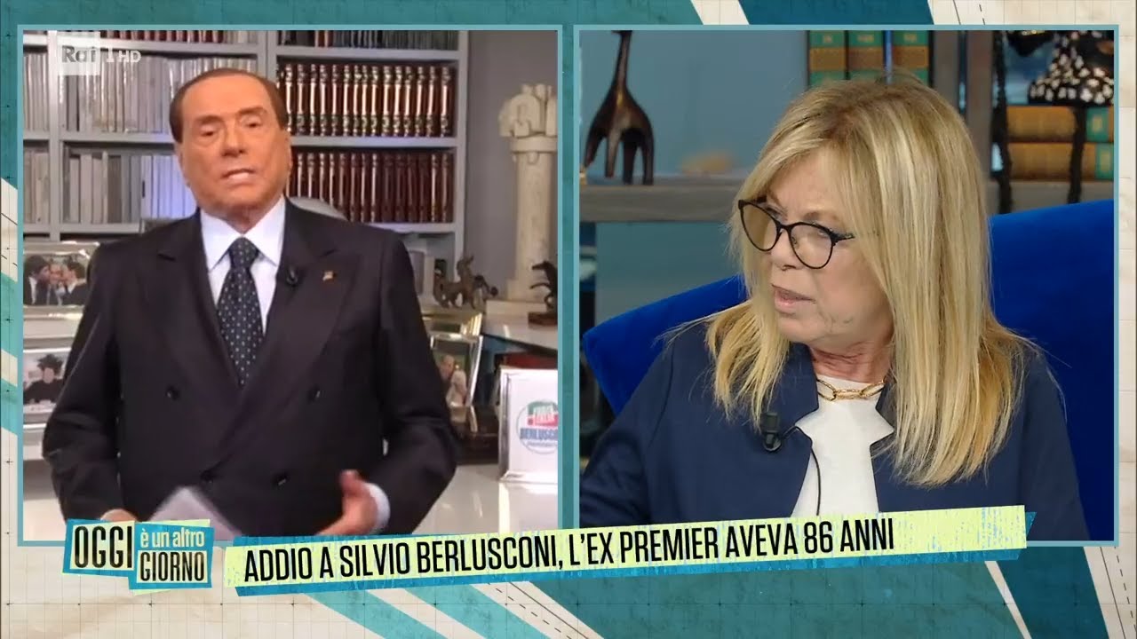 Rita dalla Chiesa ricorda Silvio Berlusconi, morto a 86 anni - Oggi è un altro giorno 12/06/2023