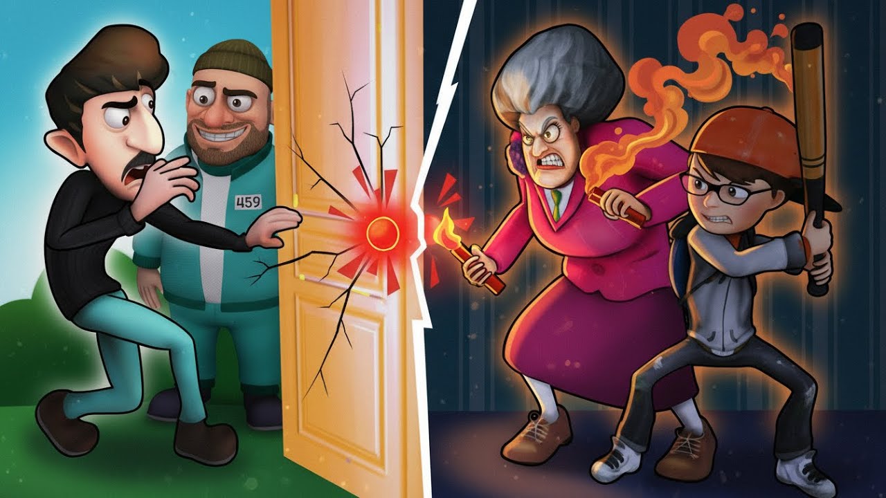 Scary Teacher 3D vs Scary Robber | Defending Miss T House: Nick vs Lester Felix Easy Game Home Alone
