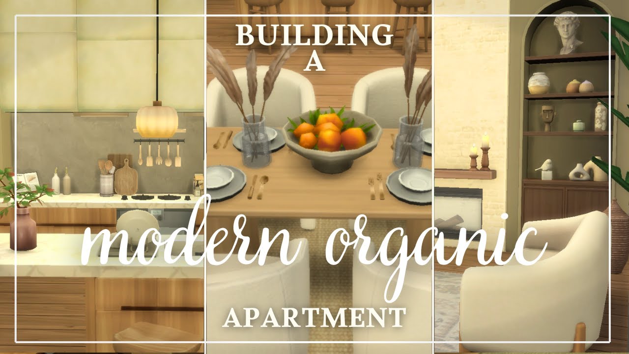 Building a Modern Organic Apartment 🪴| Pt. 1 | Sims 4 Speedbuild