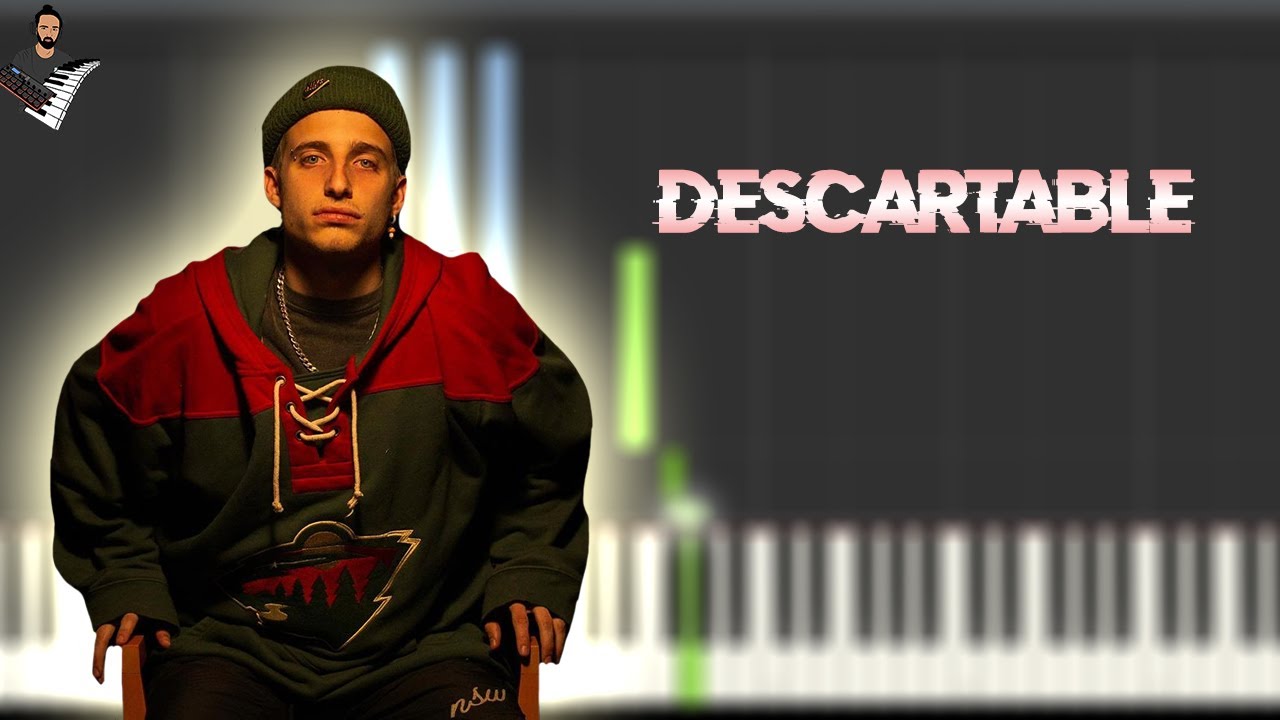 WOS - DESCARTABLE | Instrumental Piano Tutorial / Partitura / Karaoke / MIDI