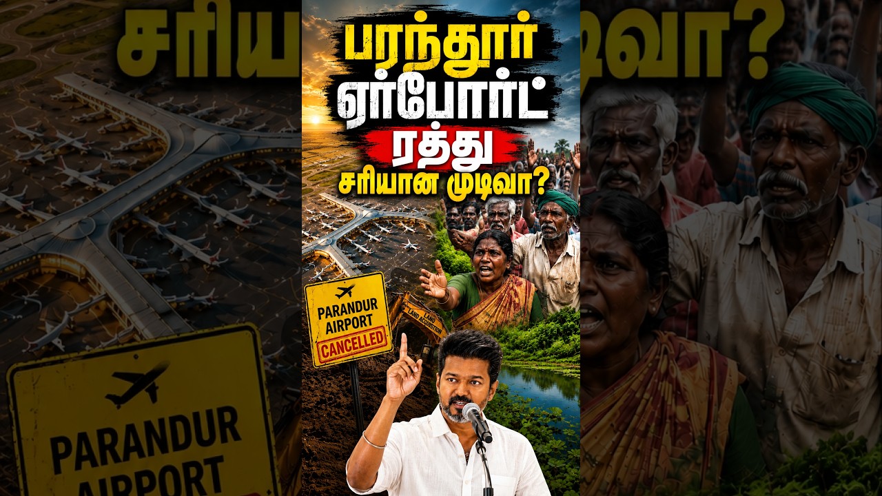 பரந்தூர் ரத்து உண்மை காரணம் | CM விஜய் PLAN தான் என்ன? | Parandur Airport Plan Scrapped