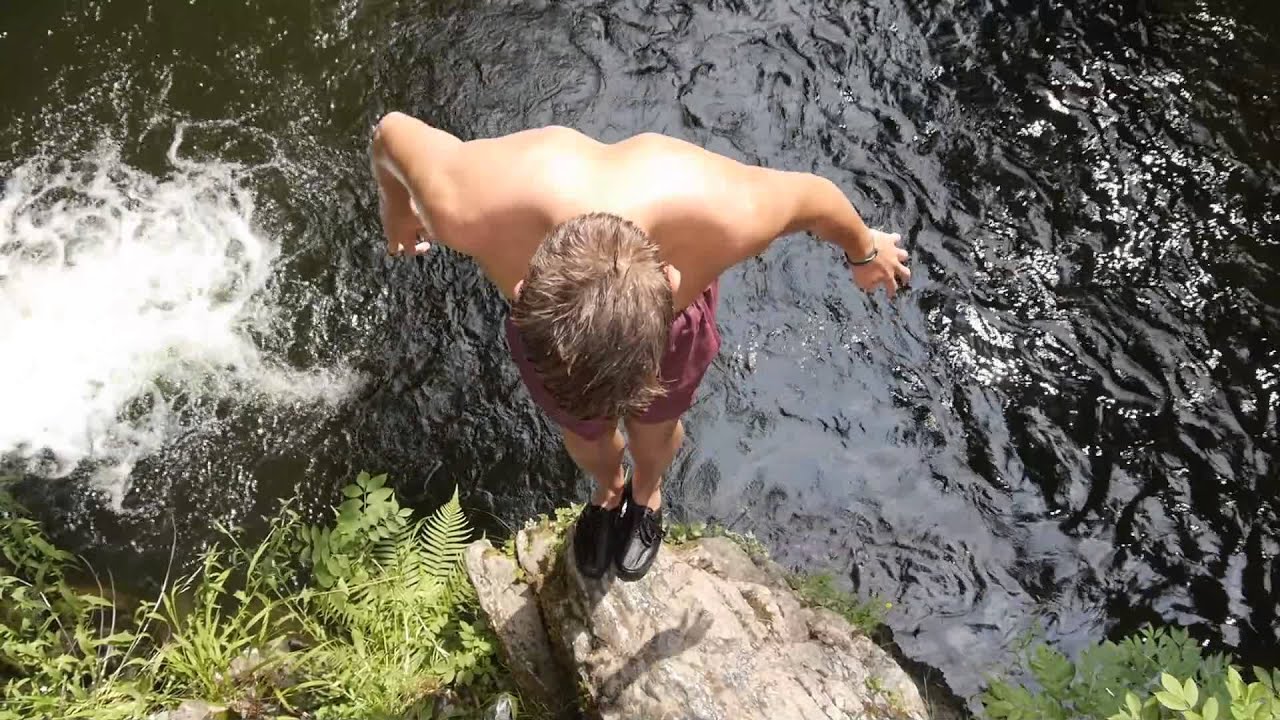 Brecon waterfall jumping