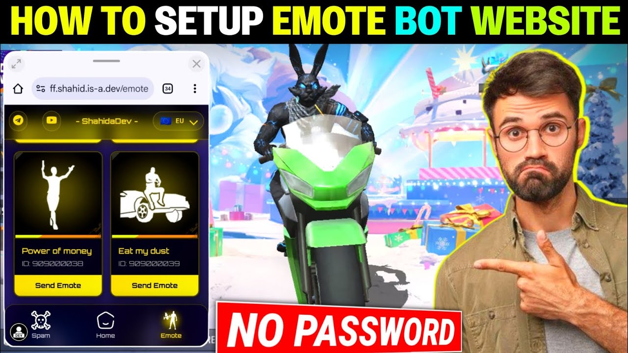 How to 💥setup emote bot website 😍 | free fire emote bot ✅ | new emote bot website no 🔓password