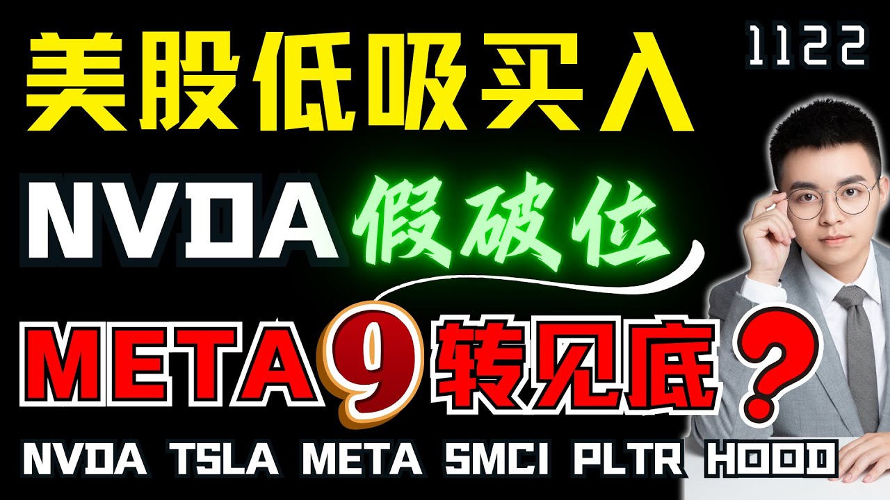【nvda 股票】量价背离假破位，英伟达下个低吸买点！meta日周9转共振，这里大底？美股怎么低吸，一个规律买在反弹低点！｜ nvda 股票交易 ｜ nvda 股票分析 ｜ meta 技术分析