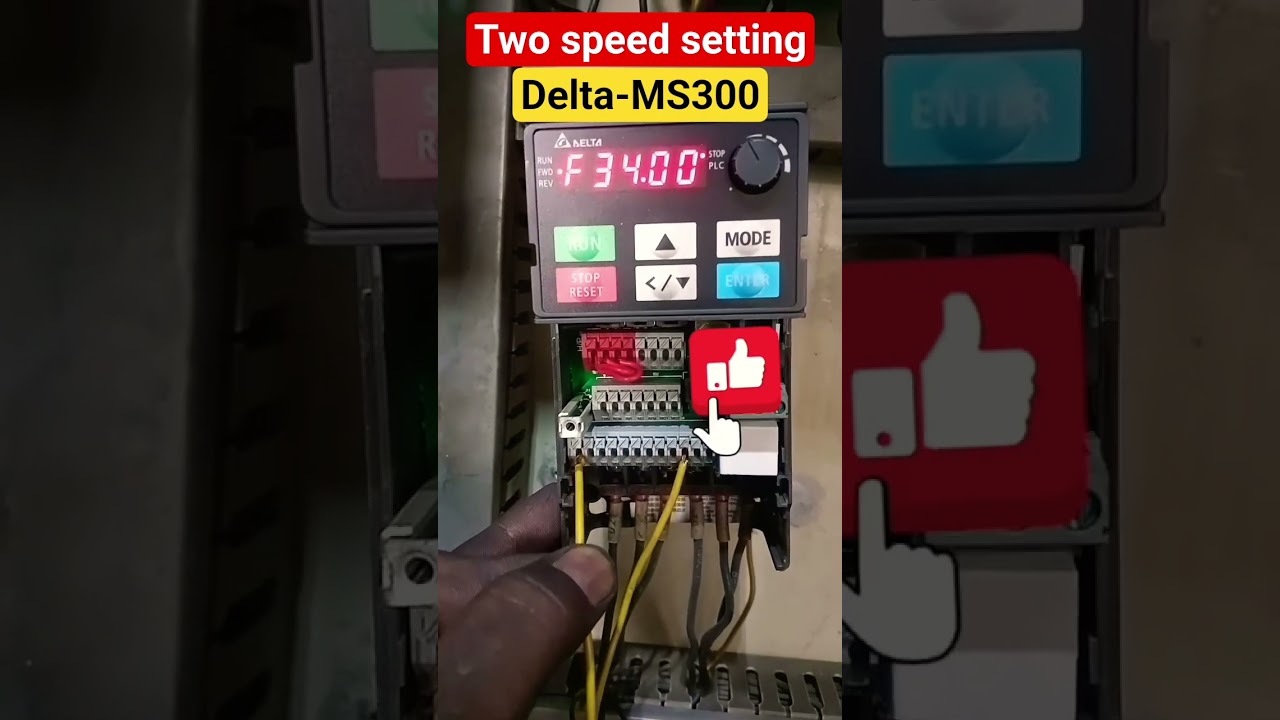 Two speed setting in MS300 #Delta vfd setting#multispeed #delta vfd parameter