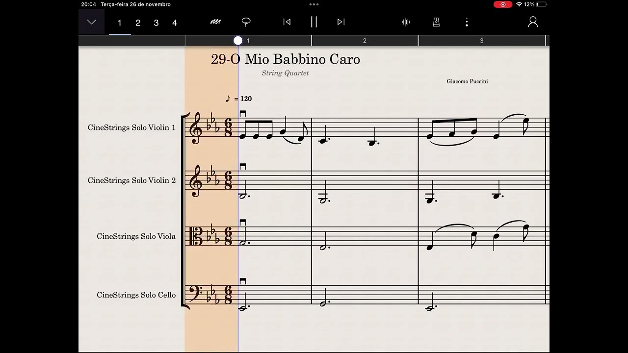 (A) Easy String Quartet - O Mio Babbino Caro