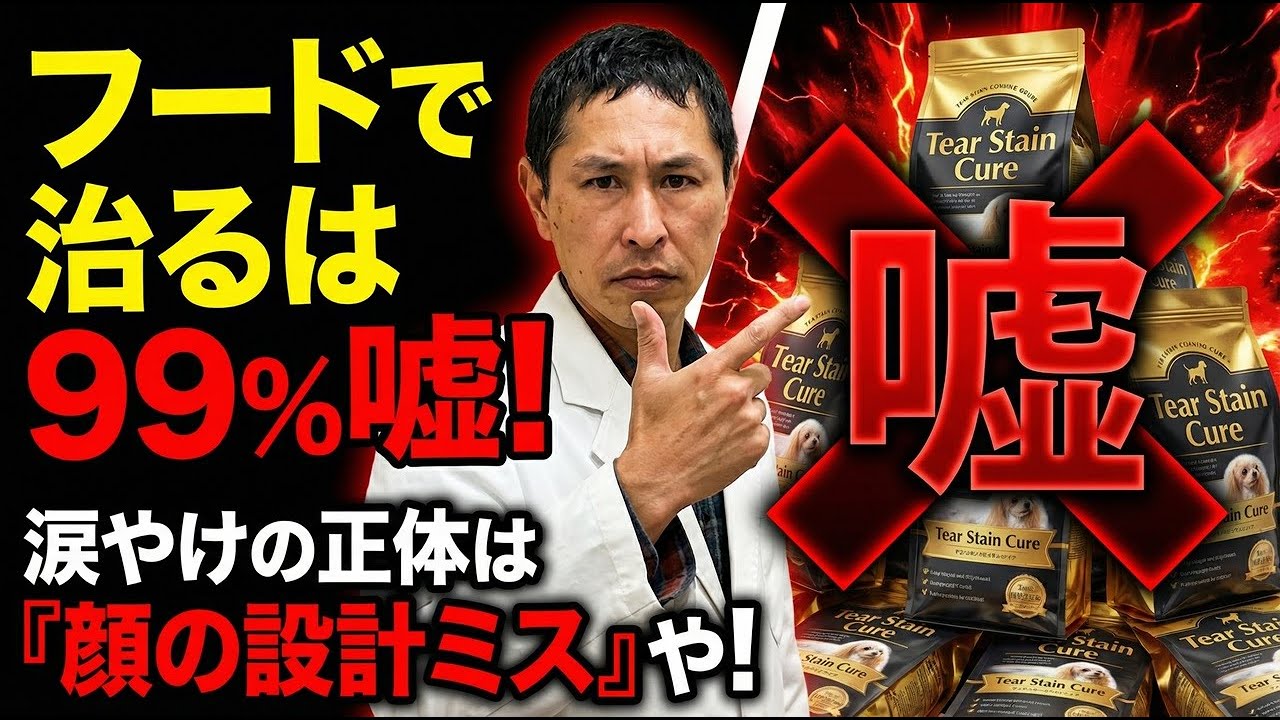 【犬の涙焼け】フードで治るは99%嘘？臨床25年の獣医が語る「顔の構造」という残酷な真実