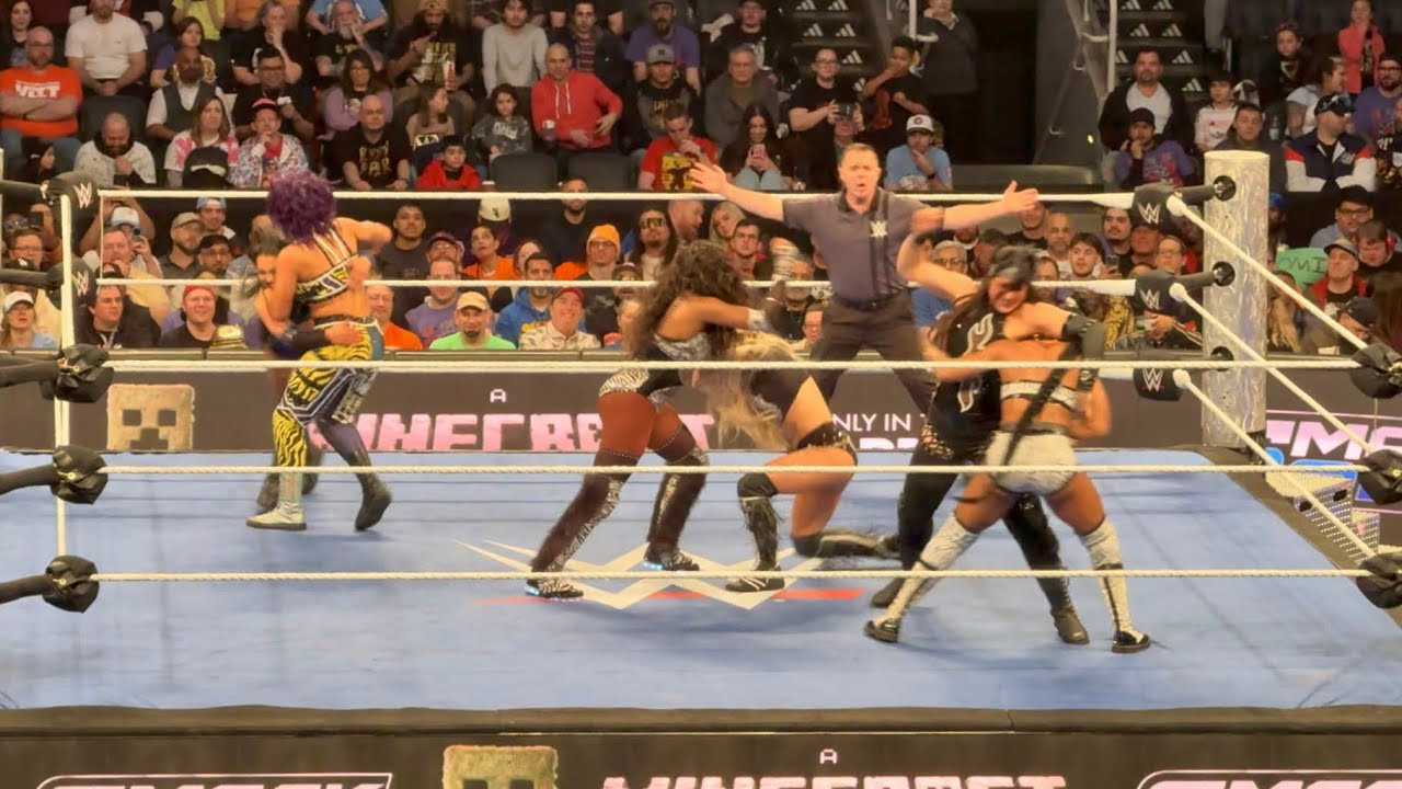 Roxanne Perez, Liv Morgan & Raquel Rodriguez vs Bay Ley, Naomi & Bianca Belair