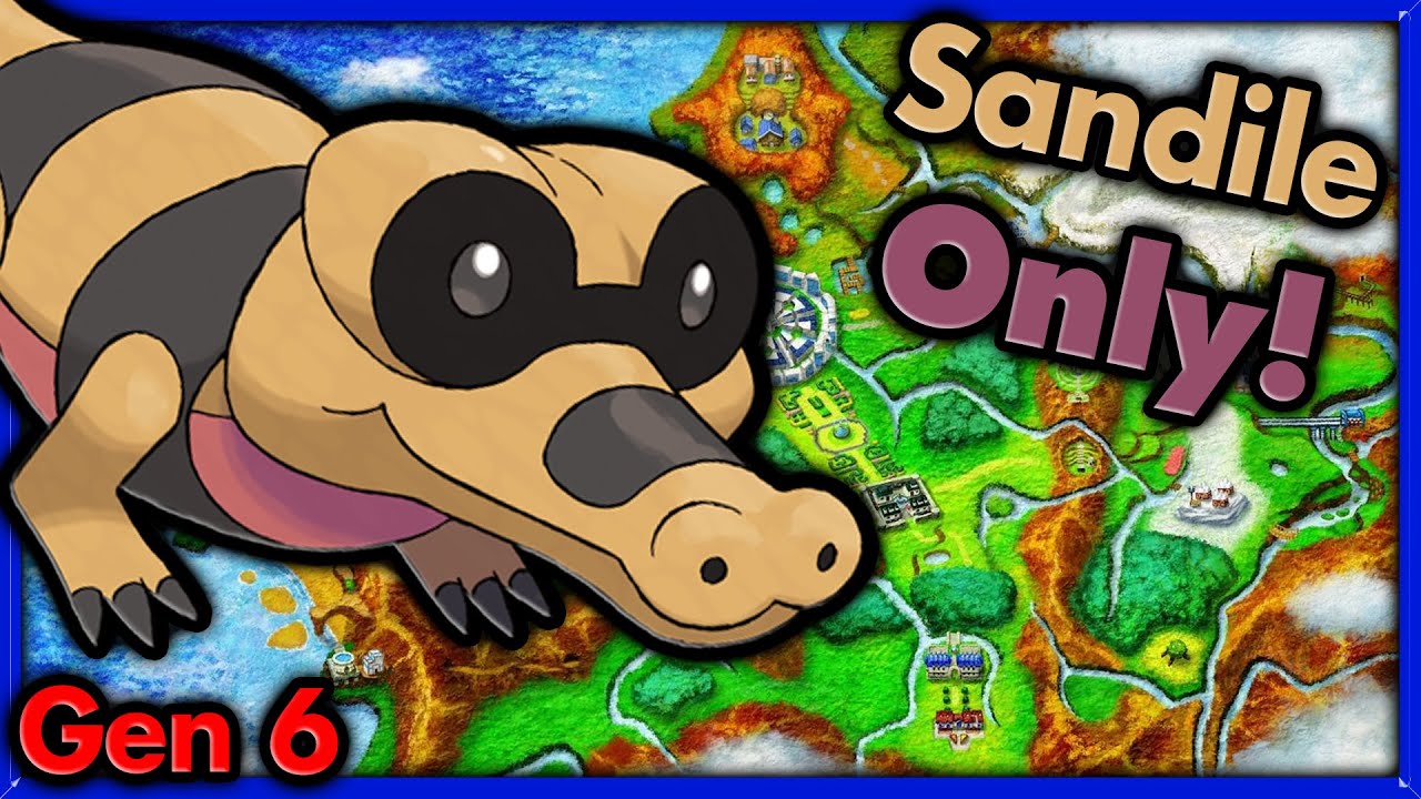 Can I Beat Pokemon X with ONLY Sandile? 🔴 Pokemon Challenges