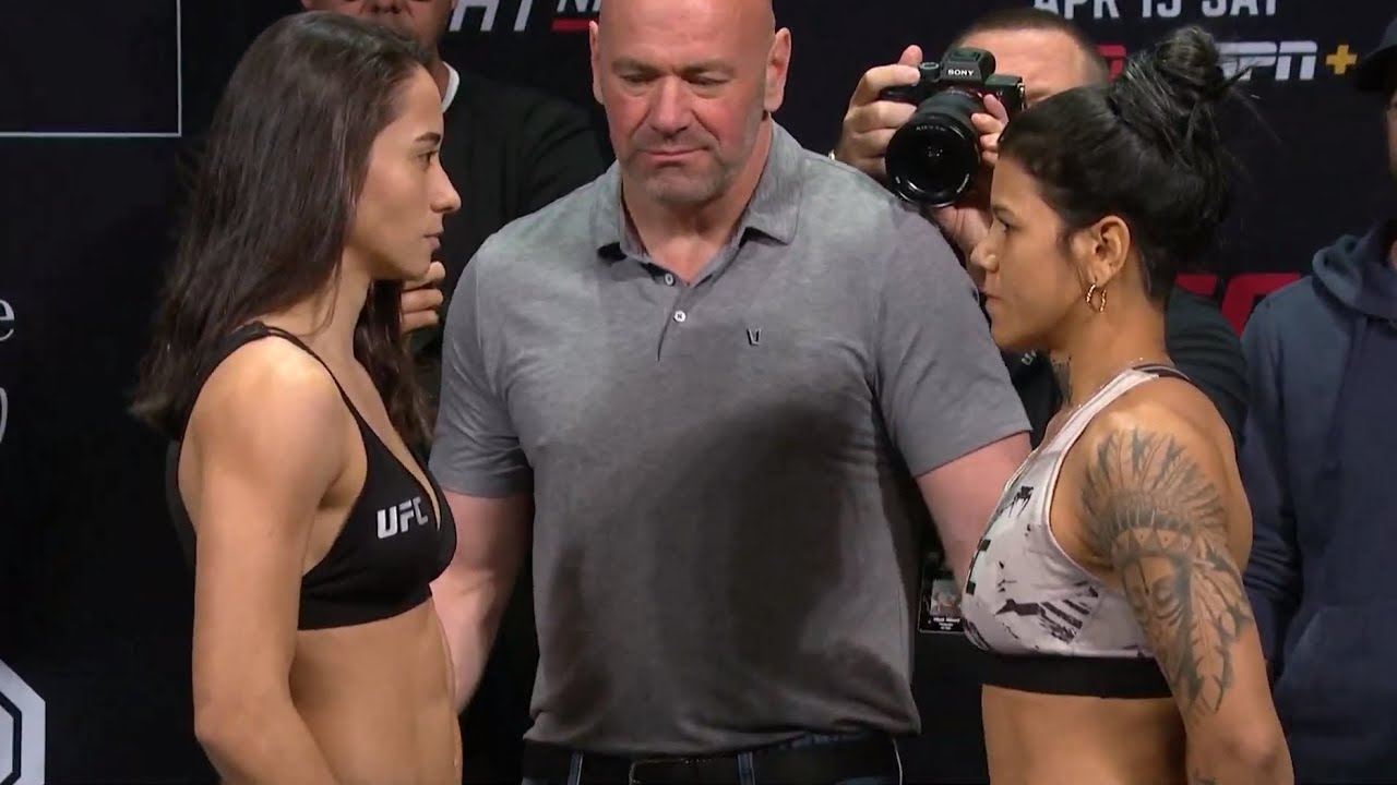 Bruna Brasil vs. Denise Gomes - Weigh-in Face-Off - (UFC Fight Night: Holloway vs. Allen) - /r/WMMA