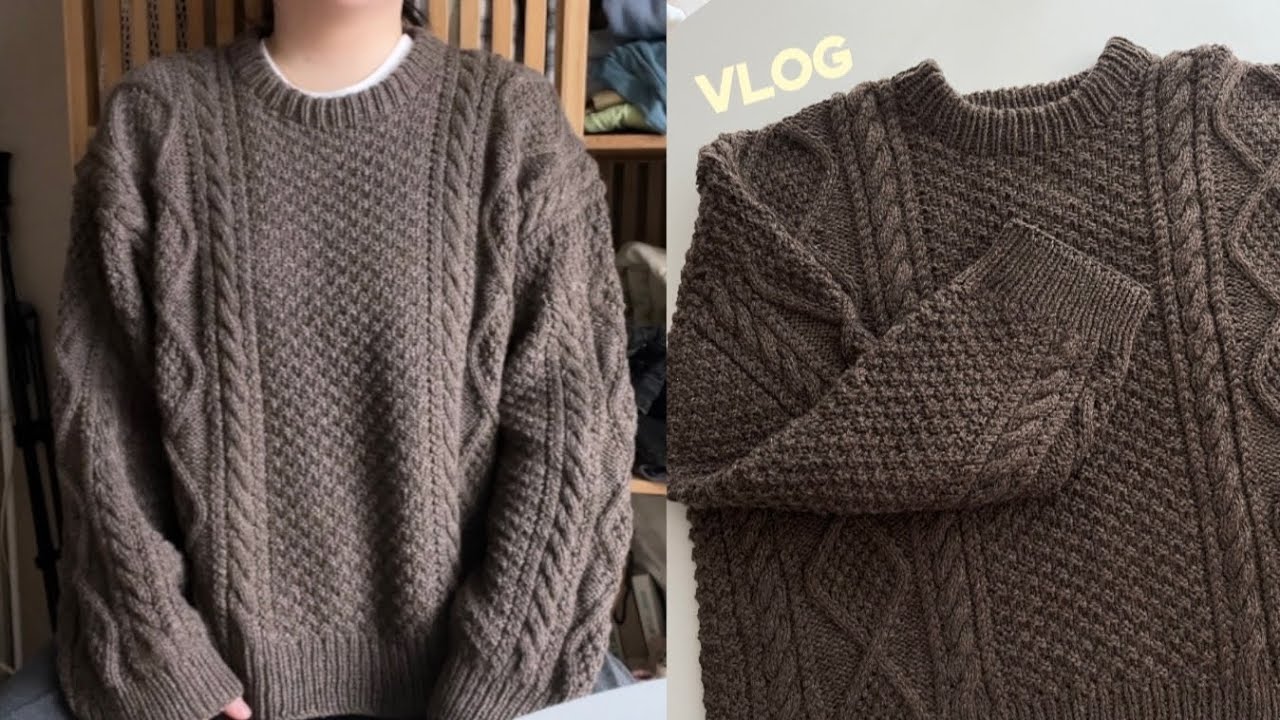 🪵낭낭한 핏+도톰 편물이 귀여운 김대리님의 '플랫베리 스웨터'/김대리의 취향 니트/Flatberry Sweater Knitting Vlog/데일리니팅얀
