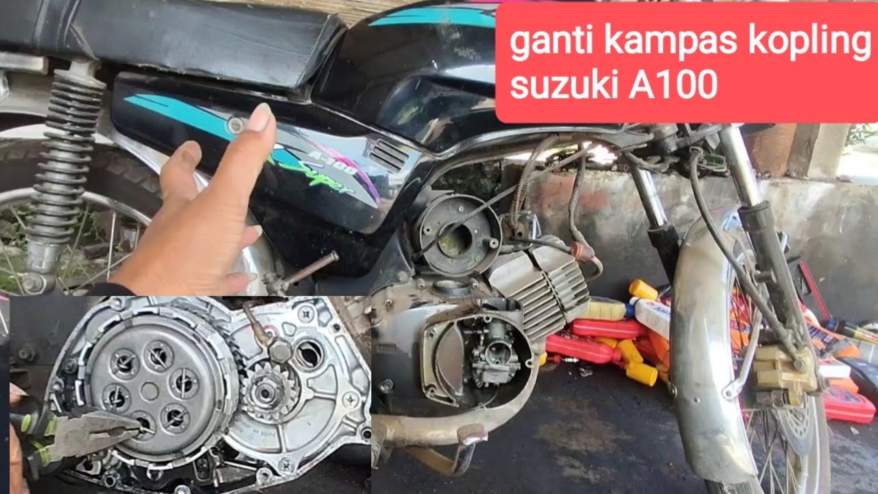 cara mengganti kampas kopling suzuki A100
