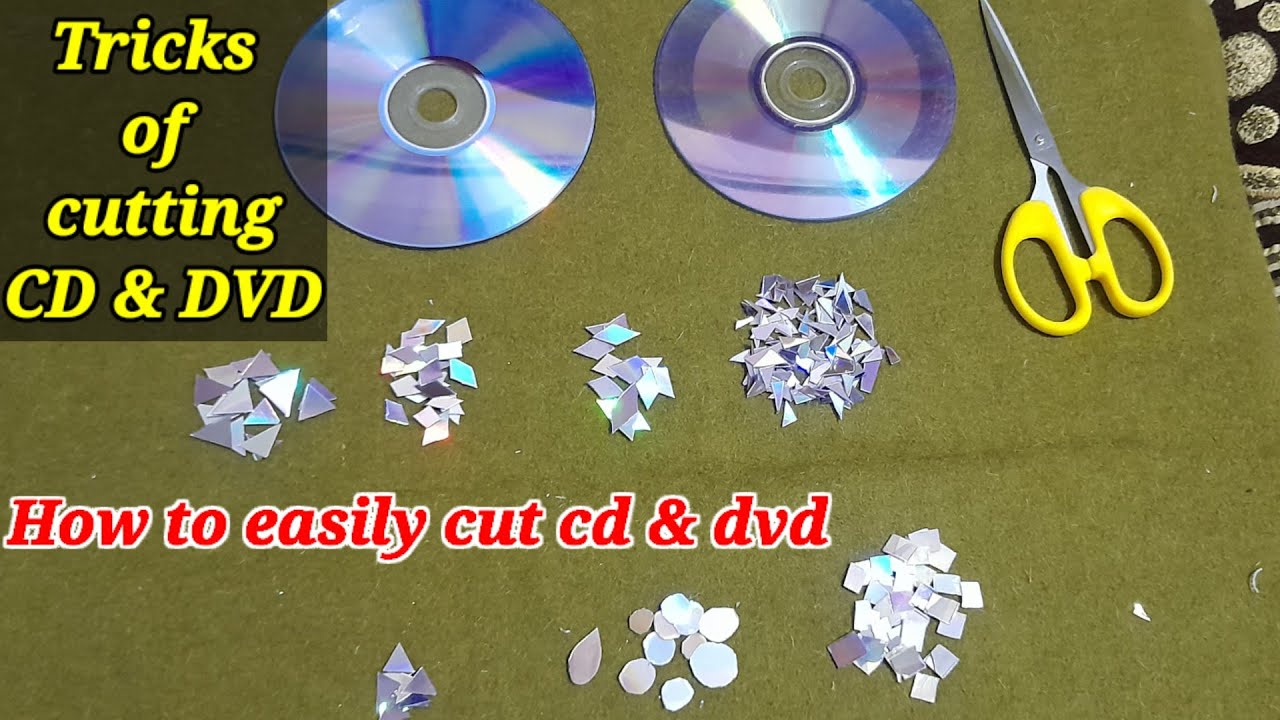 How to easily cut CDs & DVDs|How to cut cd at home|Old cd & dvd crafts|Creative life with roshni