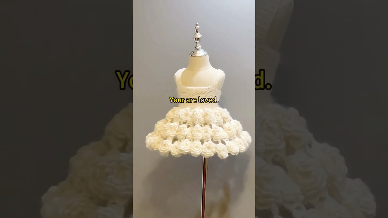 The Best handmade gift Dress CROCHETS Ever👸#crochet #trend #shorts #viral