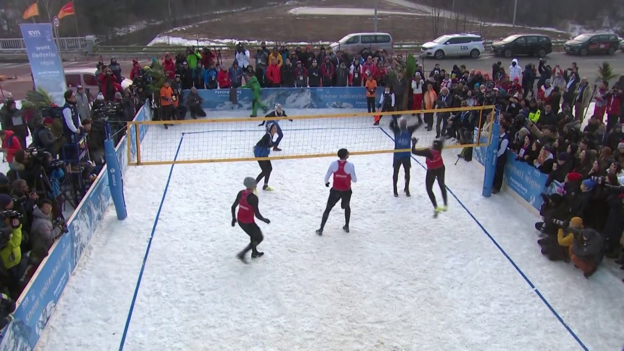 Exhibition match on Snow Volleyball Night in PyeongChang 2018