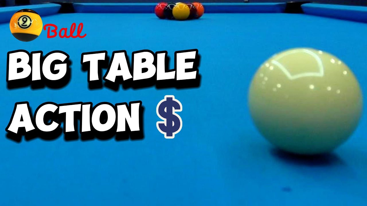 $ Big Table Money Match! $  9 Ball Set - Race to 5