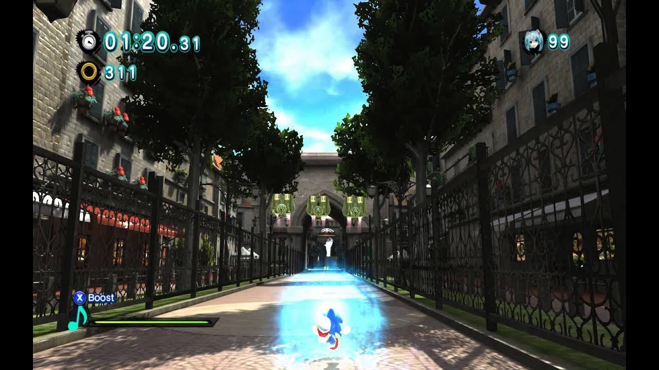 Sonic Generations: Hatsune Miku in Unleashed's Rooftop Run