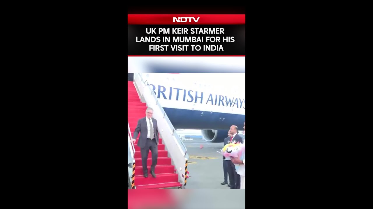 UK PM Keir Starmer Lands In Mumbai For His First India Visit