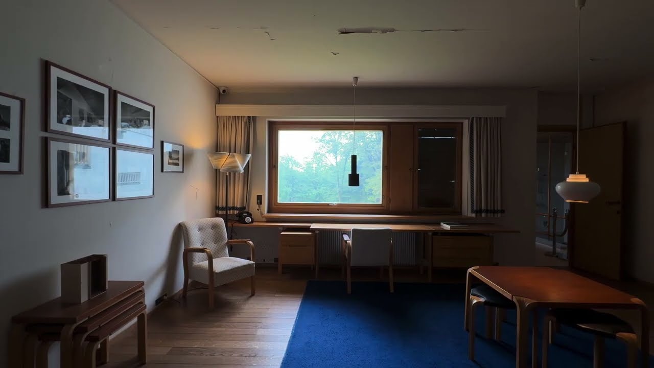 Maison Louis Carré   Alvar Aalto iPhone 15pro cinematic film　アルヴァ　アアルト　メゾン　カレ邸