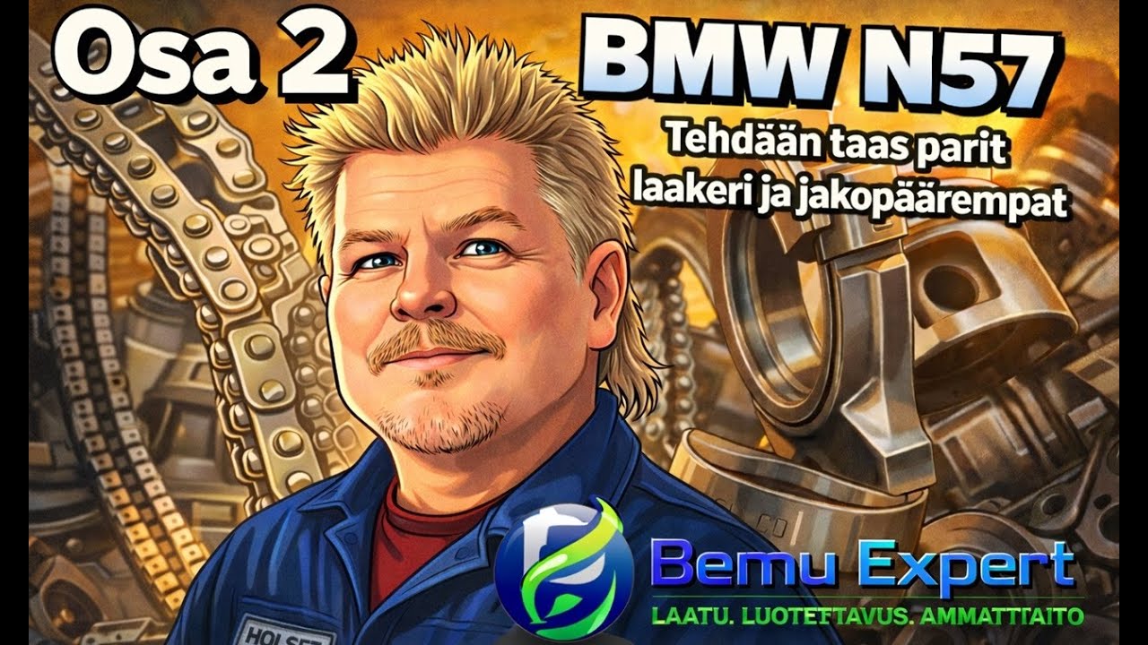 BMW N57 jakopää ja laakeri remonttia.