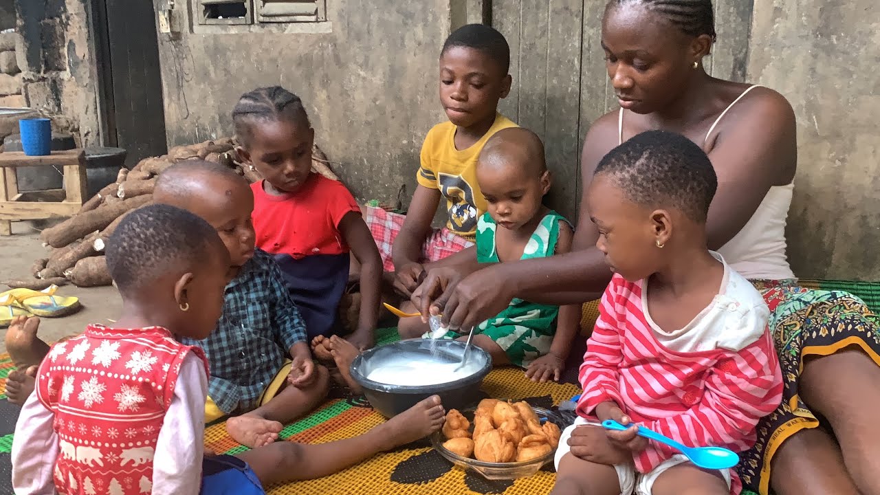 Something quick to eat for breakfast in an African village home