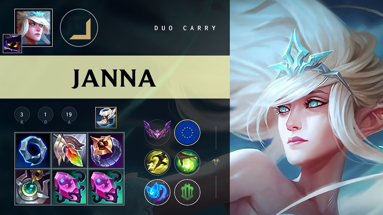 Janna Carry vs Cassiopeia - EUW Master Patch 26.08