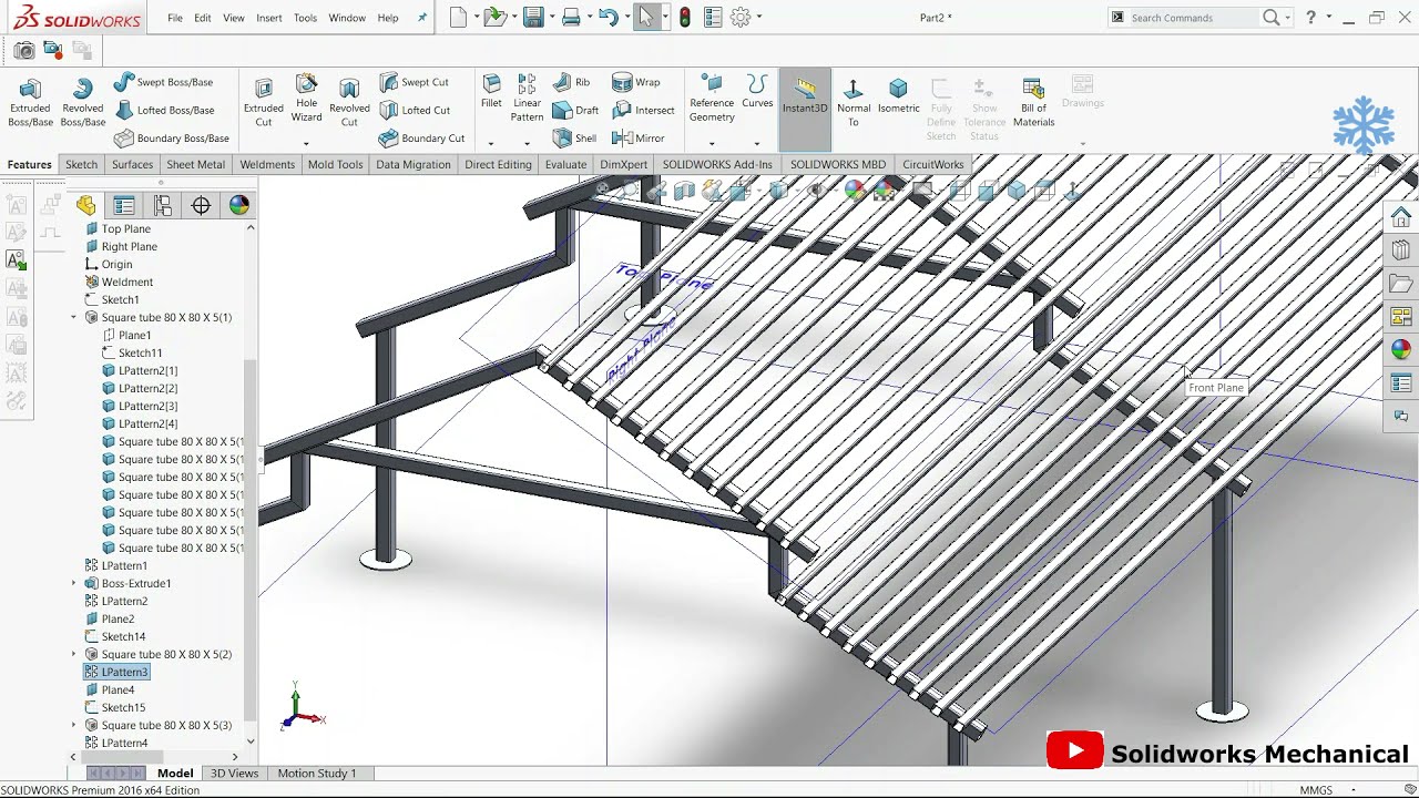 Steel Shelter Frame #289 |design with ajay ||SolidWorks|| @DesignWithAjay