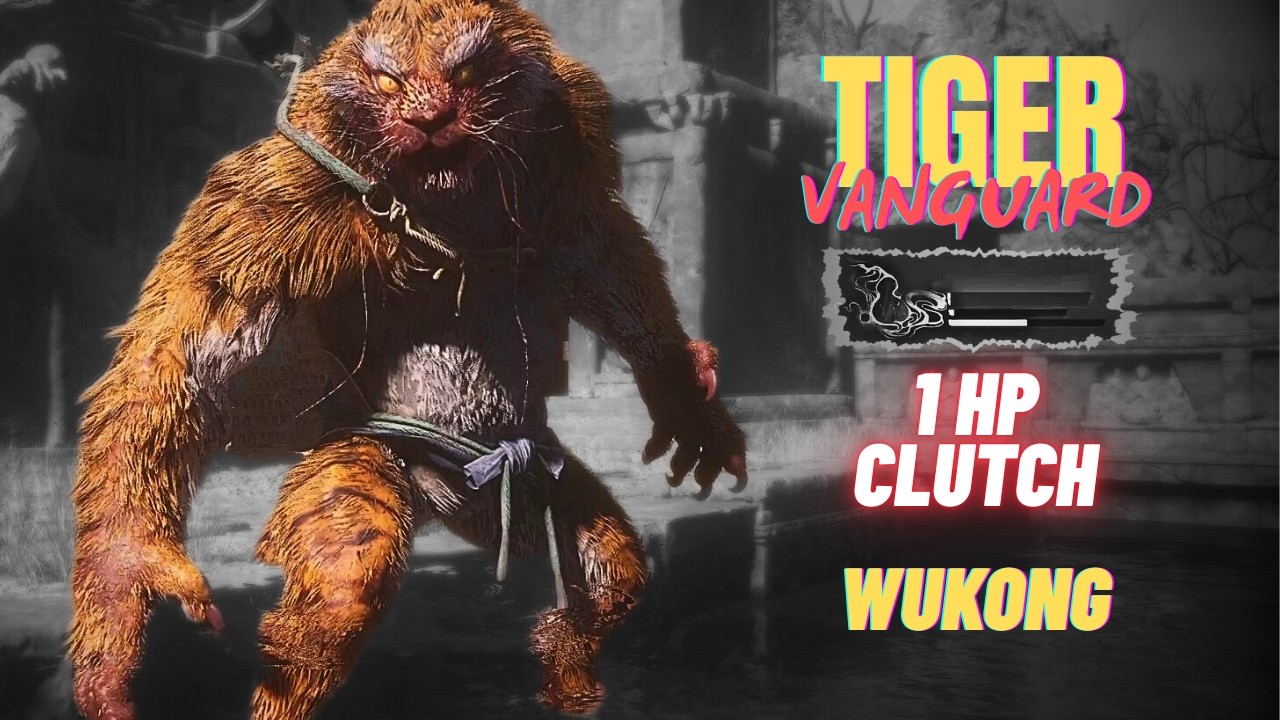 Conquering Tiger Vanguard with Just 1 HP! 😱 | Black Myth: Wukong